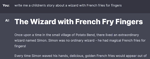 story about a wizard with french fry fingers